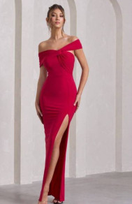 Γυναικεία εντυπωσιακό φόρεμα H4502 κόκκινο