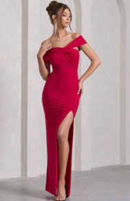 Γυναικεία εντυπωσιακό φόρεμα H4502 κόκκινο