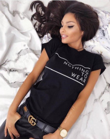 Γυναικείο κοντομάνικο μπλουζάκι AR1382 μαύρο