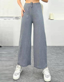 Γυναικείο παντελόνι με κορδόνια YY1991 γκρι