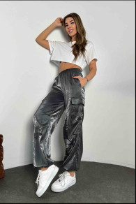 Γυναικείο παντελόνι με τσέπες L2828 γκρι