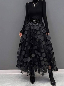 Γυναικεία εντυπωσιακή φούστα L2625 μαύρη