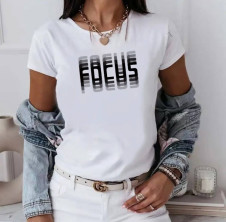 Γυναικείο κοντομάνικο μπλουζάκι με print  BR035