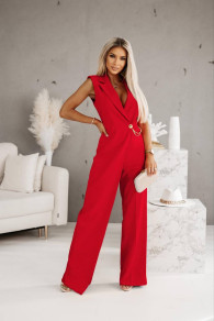 Γυναικεία εντυπωσιακή  ολόσωμη φόρμα K5878 κόκκινο
