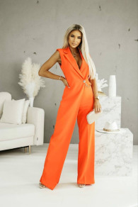 Γυναικεία εντυπωσιακή  ολόσωμη φόρμα K5878 πορτοκαλί