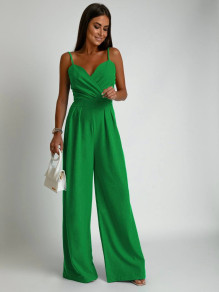 Γυναικεία κομψή  ολόσωμη φόρμα K4563 πράσινο