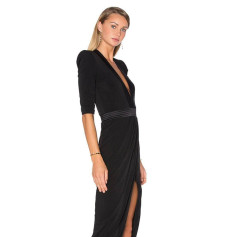Γυναικείο Κομψό Φόρεμα με Ανοιχτό ντεκολτέ LPB4715 Μαύρο