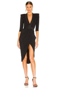 Γυναικείο Κομψό Φόρεμα με Ανοιχτό ντεκολτέ LPB4715 Μαύρο