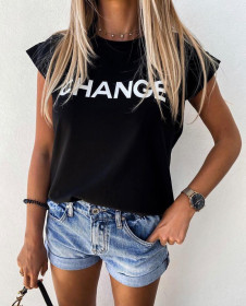 Γυναικείο κοντομάνικο μπλουζάκι change P3822 μαύρο
