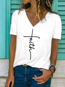 Γυναικεία μπλούζα Faith J40009 λευκό