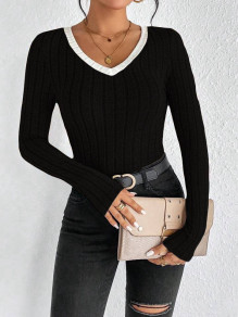 Γυναικεία μπλούζα με ριγά AR3265 μαύρο