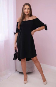 Γυναικείο χαλαρό φόρεμα K6272 μαύρο