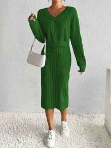 Γυναικείο σετ φούστα και μπλούζα AR3286 πράσινο