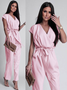 Γυναικεία casual ολόσωμη φόρμα K5836 ροζ