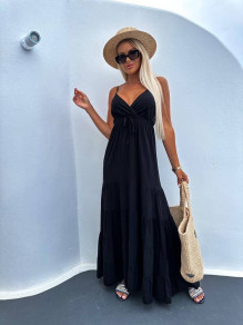 Γυναικείο μακρύ φόρεμα A1078 μαύρο