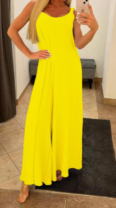 Γυναικεία ριχτή ολόσωμη φόρμα A1063 κίτρινο