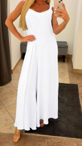 Γυναικεία ριχτή ολόσωμη φόρμα A1063 άσπρο