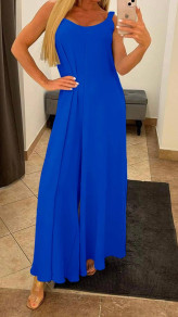 Γυναικεία ριχτή ολόσωμη φόρμα A1063 μπλε