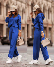 Γυναικείο σετ φούτερ με παντελόνι K6001 μπλε