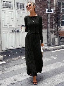 Γυναικείο Καθημερινό Σετ φούστα και μπλούζα AR3291 μαύρο