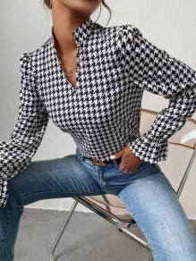 Γυναικεία κομψή  μπλούζα πτι καρό FG1649