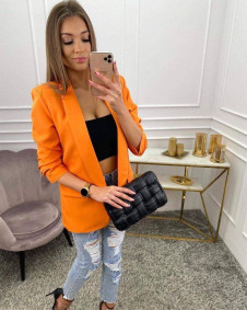 Γυναικείο σακάκι με φόδρα 21490 πρτοκαλί