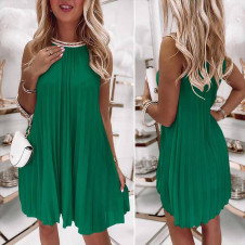 Γυναικείο σολέιγ φόρεμα X5788 πράσινο