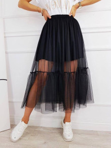 Γυναικεία φούστα με τούλι K3098 μαύρο