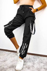 Γυναικείο παντελόνι  με τσέπες E10001 μαύρο