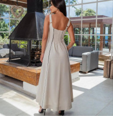 Γυναικείο μακρύ φόρεμα F2440 άσπρο