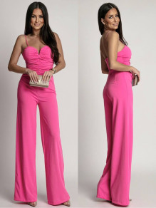 Γυναικεία εντυπωσιακή ολόσωμη φόρμα K24578 ροζ