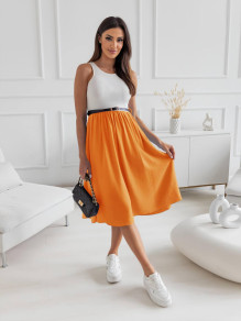 Γυναικείο φόρεμα με ζώνη A1697 πορτοκαλί
