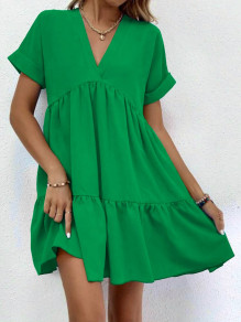 Γυναικείο χαλαρό φόρεμα K6228 πράσινο
