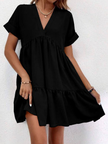 Γυναικείο χαλαρό φόρεμα K6228 μαύρο
