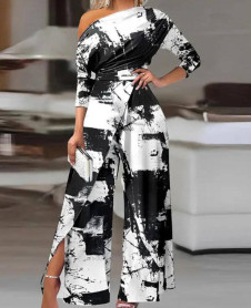 Γυναικεία ολόσωμη φόρμα με εντυπωσιακά μπατζάκια M56089