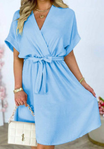 Γυναικείο χαλαρό φόρεμα K6888 γαλάζιο