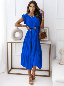Γυναικείο φόρεμα μίντι K21896 μπλε