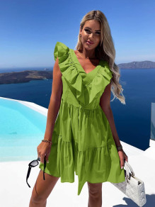 Γυναικείο εντυπωσιακό φόρεμα A1117 ανοιχτό πράσινο
