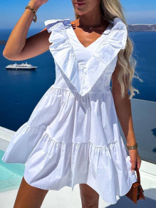 Γυναικείο εντυπωσιακό φόρεμα A1117 άσπρο