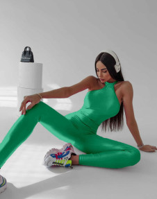Γυναικεία εντυπωσιακή  ολόσωμη φόρμα AR1465 πράσινο