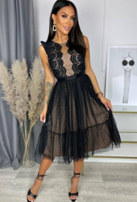Γυναικείο φόρεμα T342231 μαύρο 