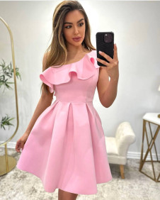 Γυναικείο έξωμο φόρεμα LE8813 ροζ