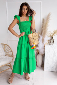 Γυναικείο μακρύ φόρεμα K3900 πράσινο