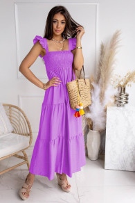 Γυναικείο μακρύ φόρεμα K3900 μωβ