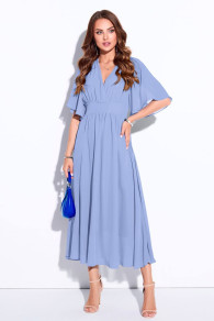 Γυναικείο φόρεμα μίντι 237235 γαλάζιο