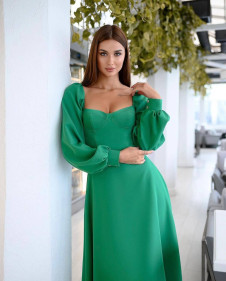 Γυναικείο φόρεμα μίντι NNS606 πράσινο