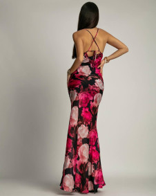 Γυναικείο μακρύ φόρεμα με print A17611