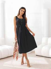 Γυναικείο φόρεμα μίντι A1710 μαύρο