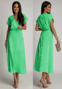 Γυναικείο εντυπωσιακό φόρεμα K9603 ανοιχτό πράσινο