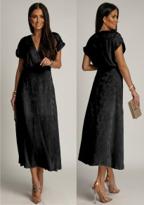 Γυναικείο εντυπωσιακό φόρεμα K9603 μαύρο